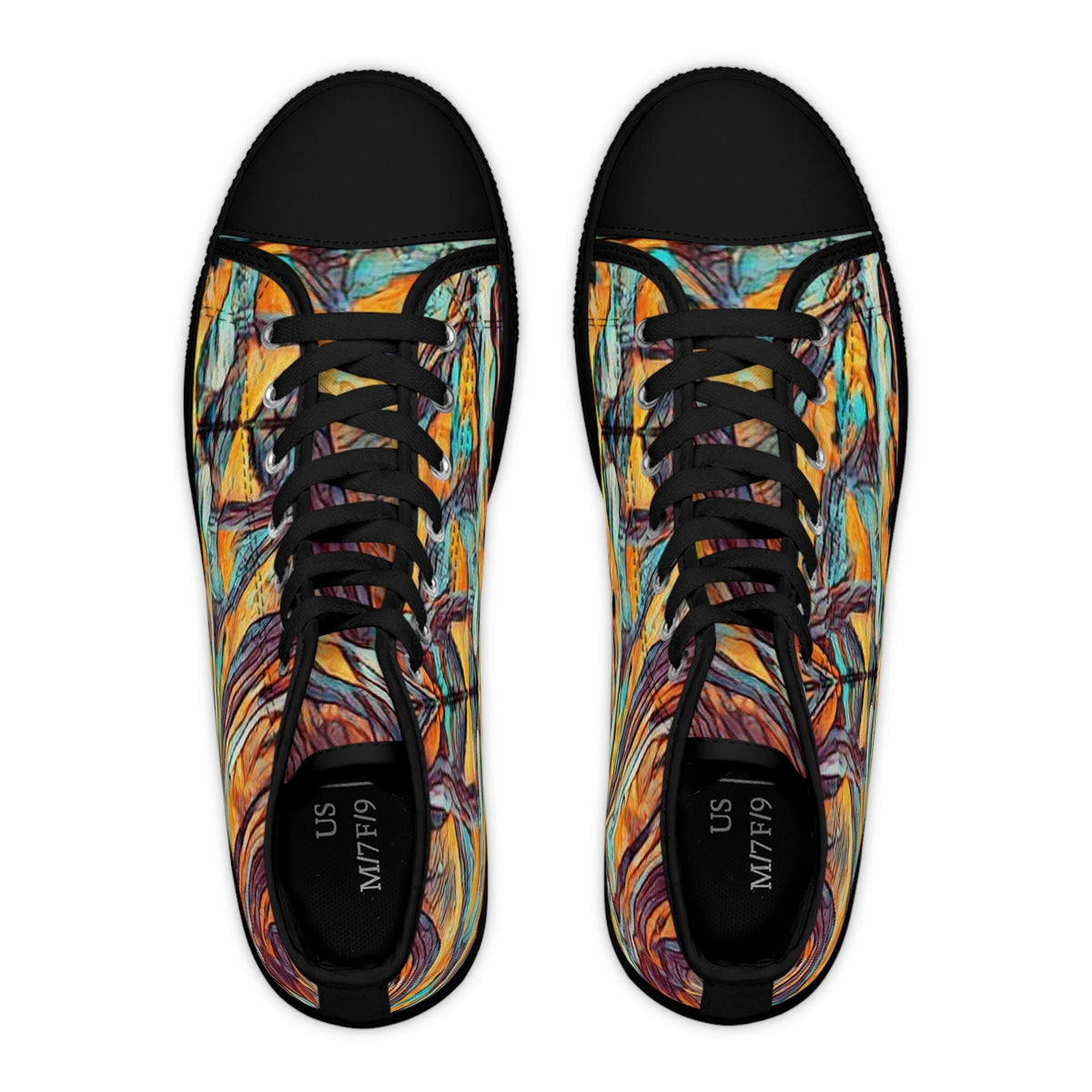 Women's High Top Sneakers: Bohemian Artistic Colorful Shoes