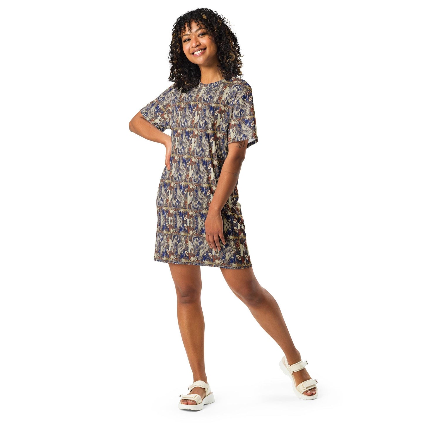 Abstract Print Dress – Plus Size Boho Chic Summer Outfit