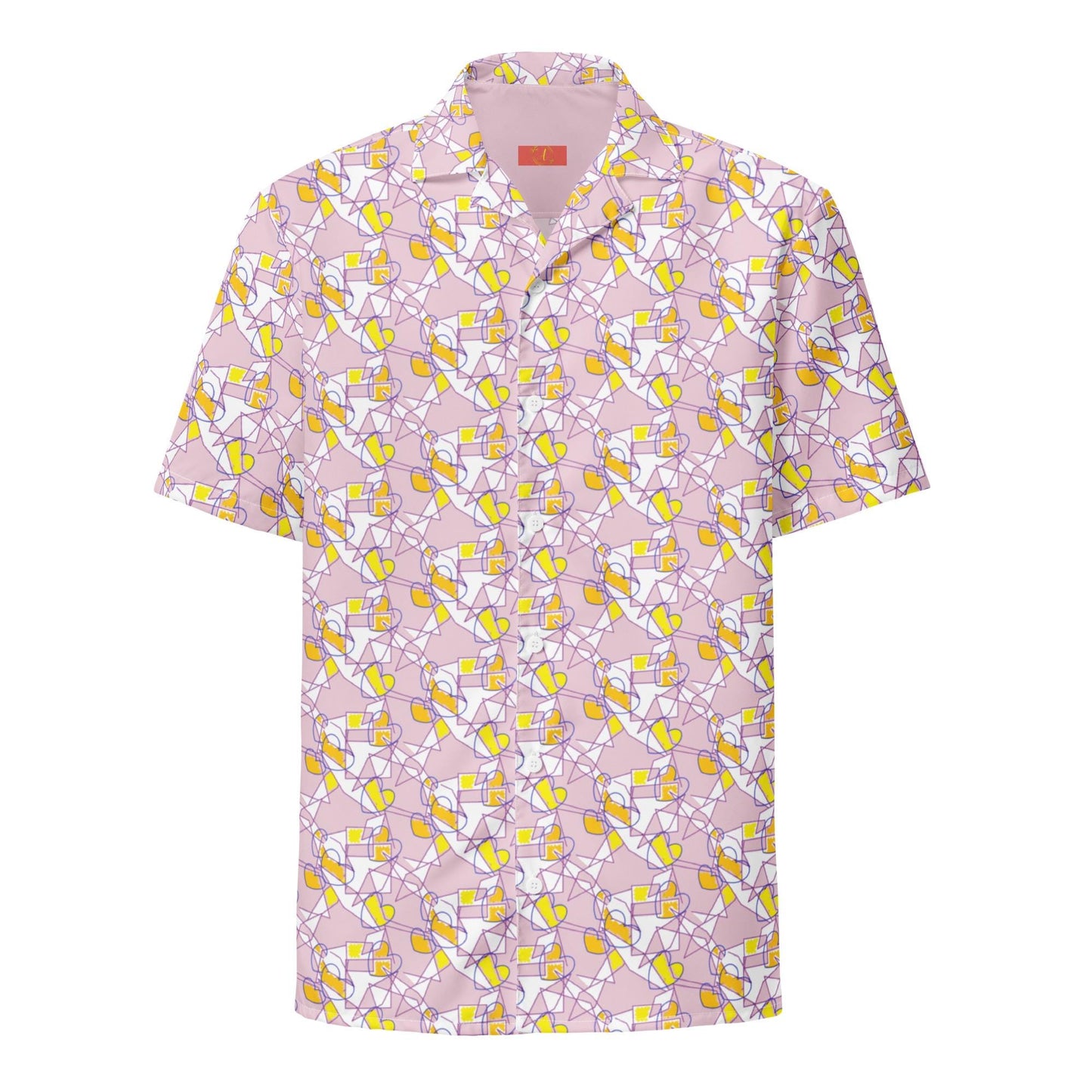 Vintage Pink Floral Button-Up Blouse: Retro Spring Shirt