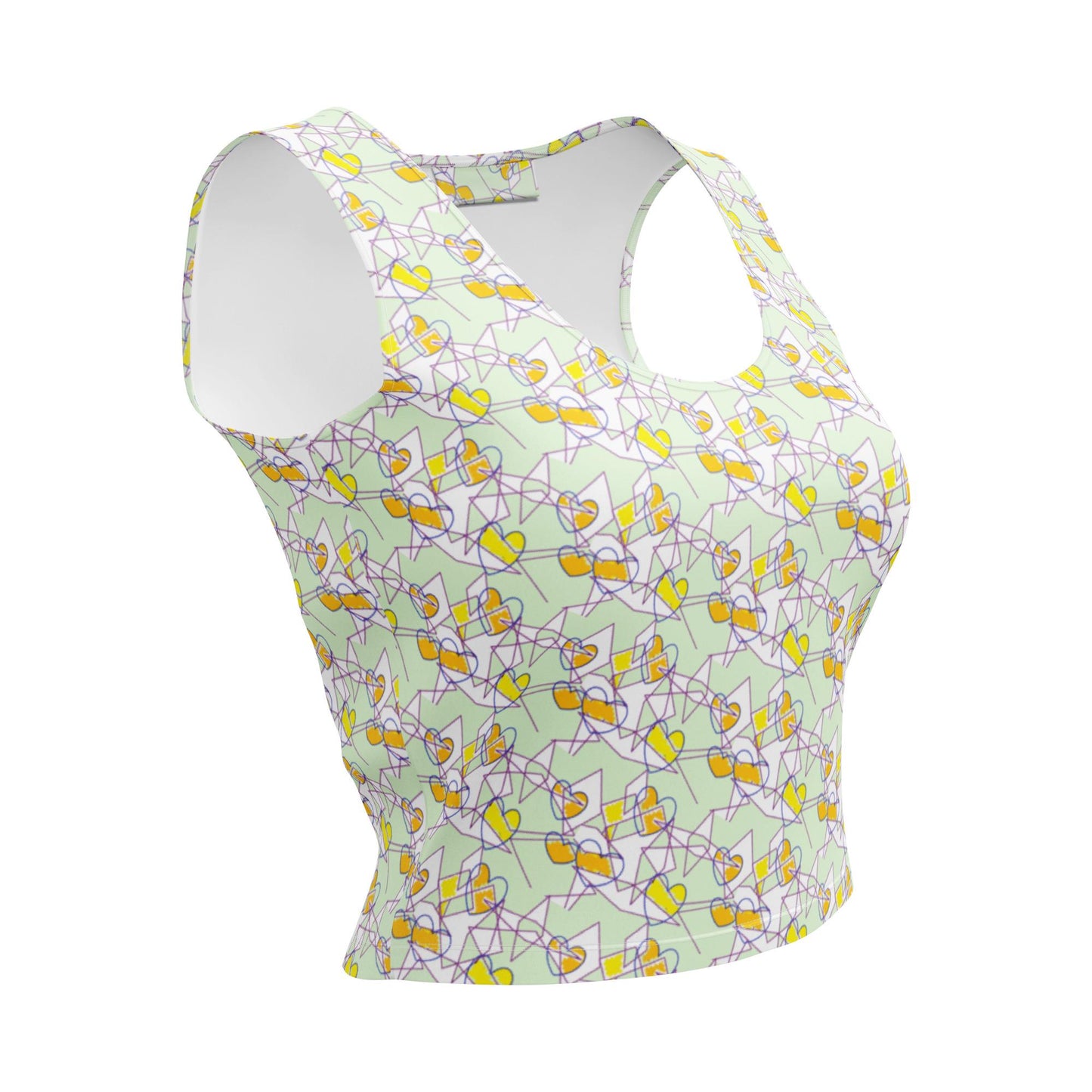 Crop Top Pastel Abstract Top