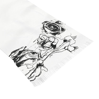 Rose Print Scarf: Elegant Floral Lightweight Wrap