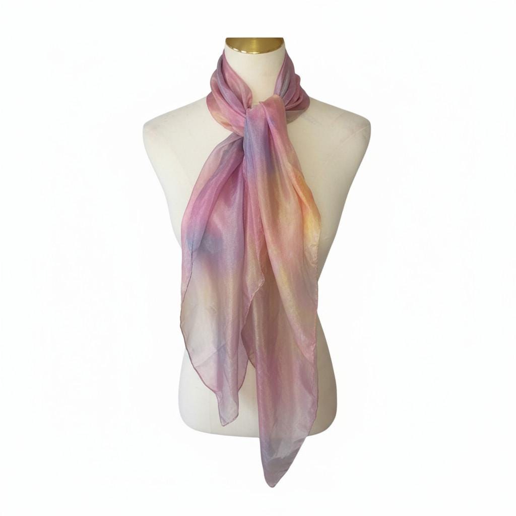 Handmade Pastel Pink Scarf, Elegant Bubble Gum Colour