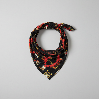 Abstract black and gold bandana