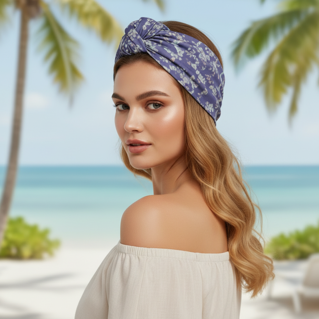 Lavender Dreams Floral Neck Scarf bandana