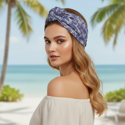 Lavender Dreams Floral Neck Scarf bandana