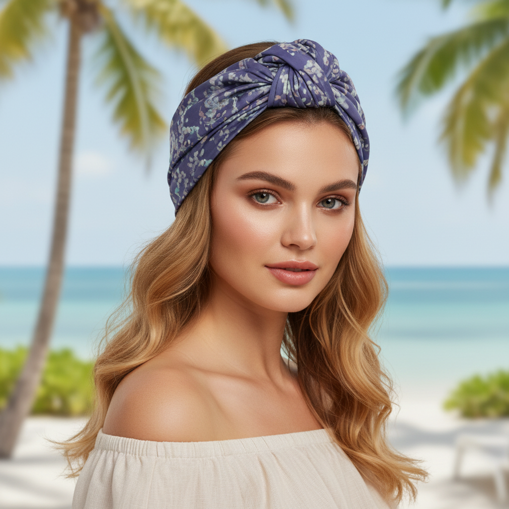 Lavender Dreams Floral Neck Scarf bandana