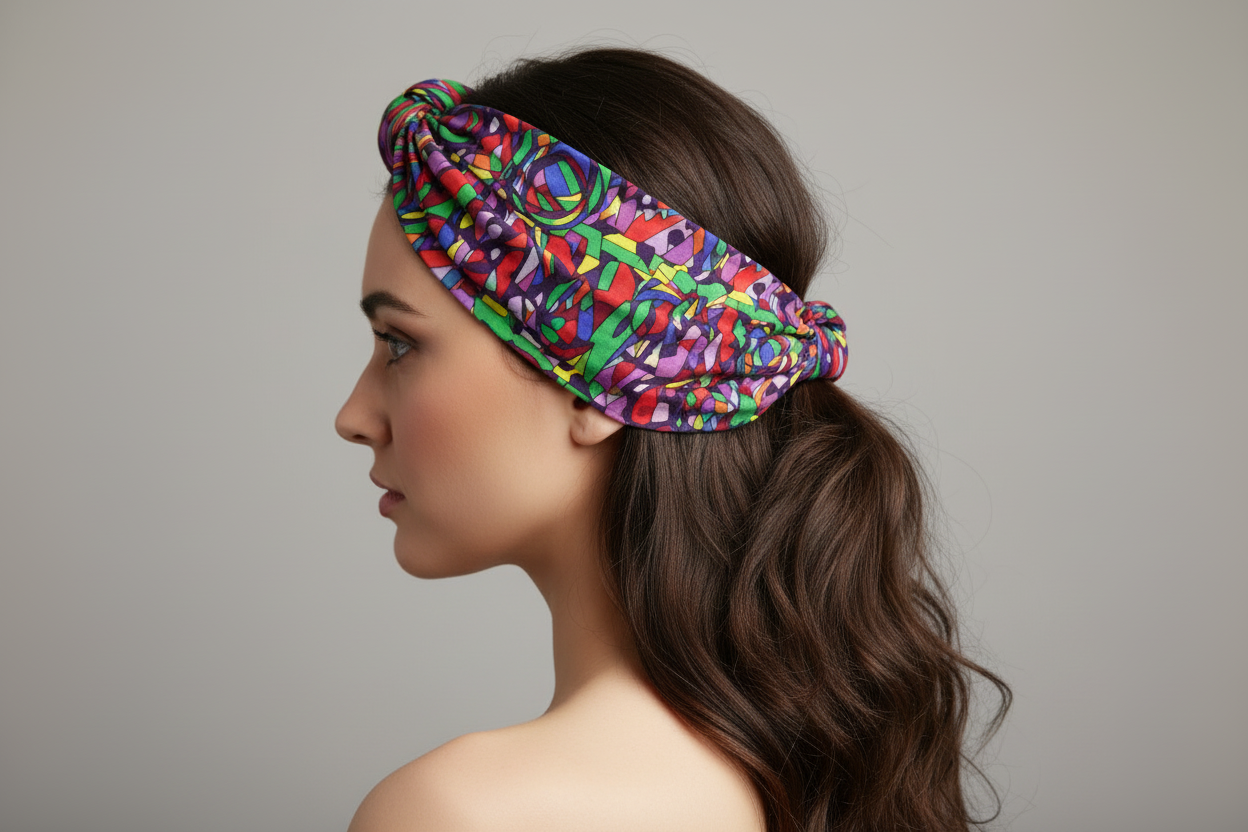 Vibrant Floral Cotton Scarf