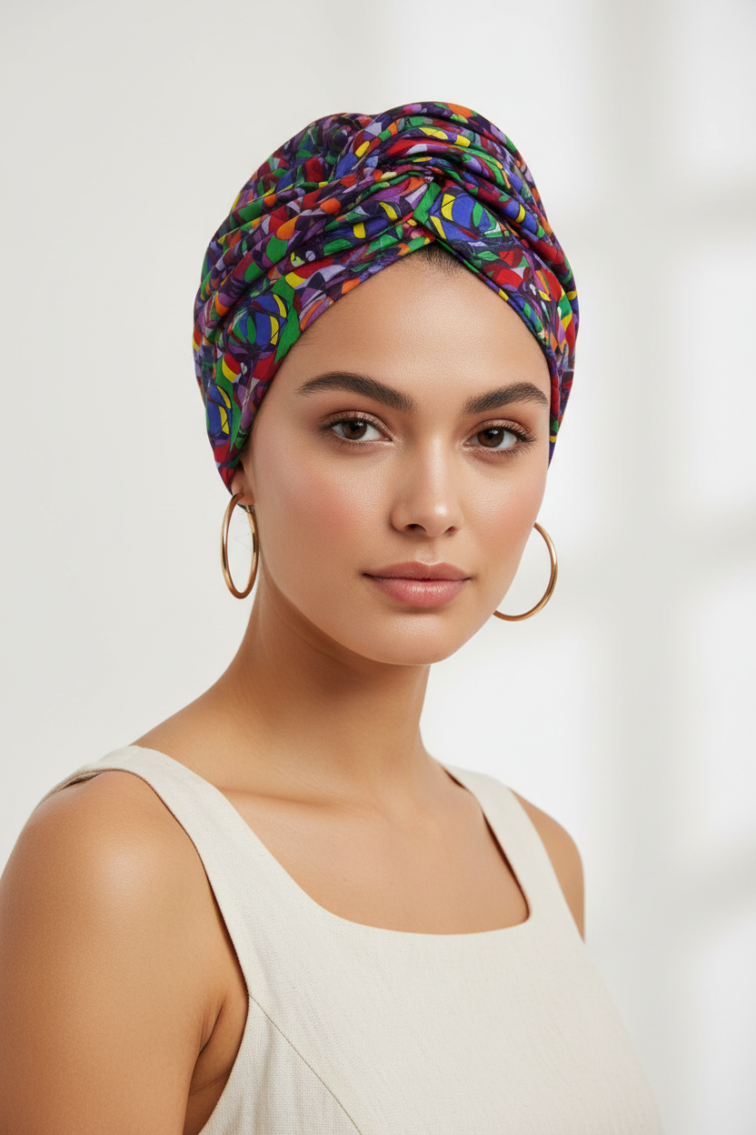 Vibrant Floral Cotton Scarf