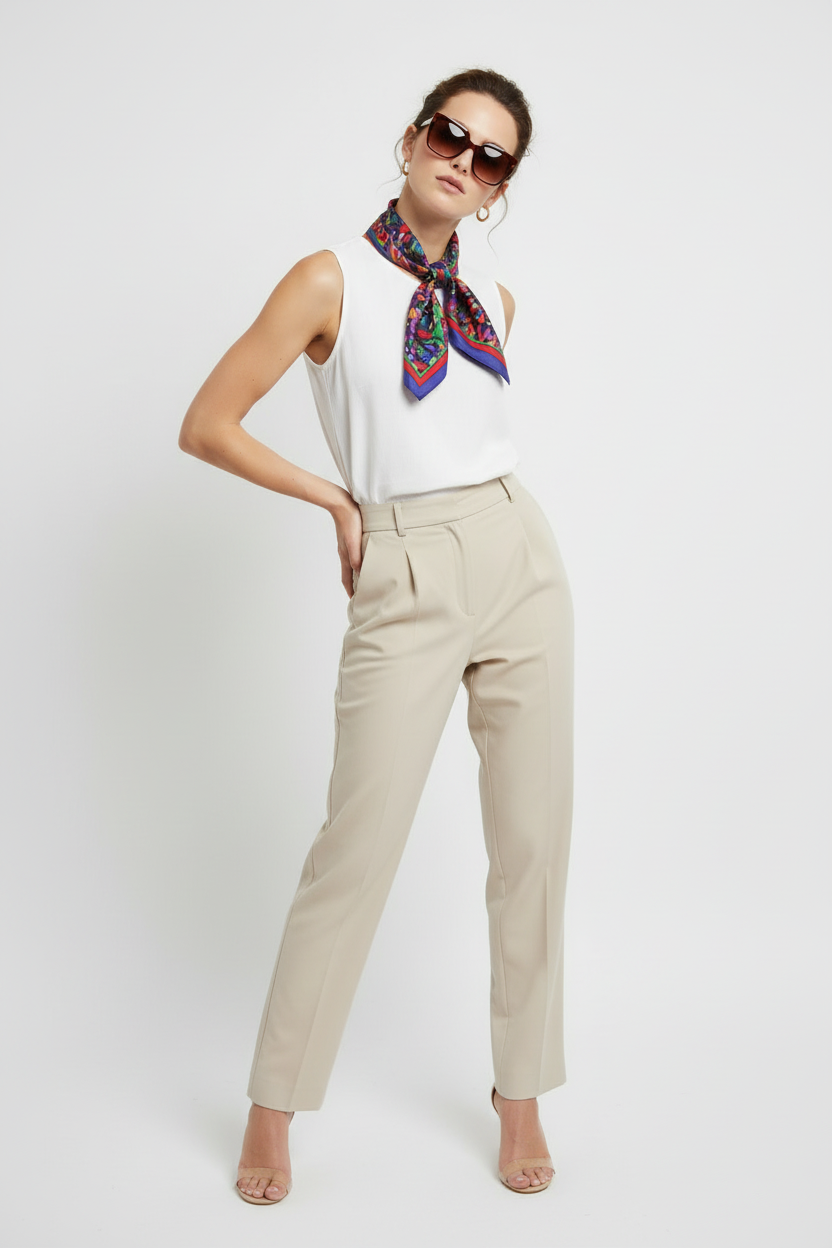 Vibrant Floral Cotton Scarf