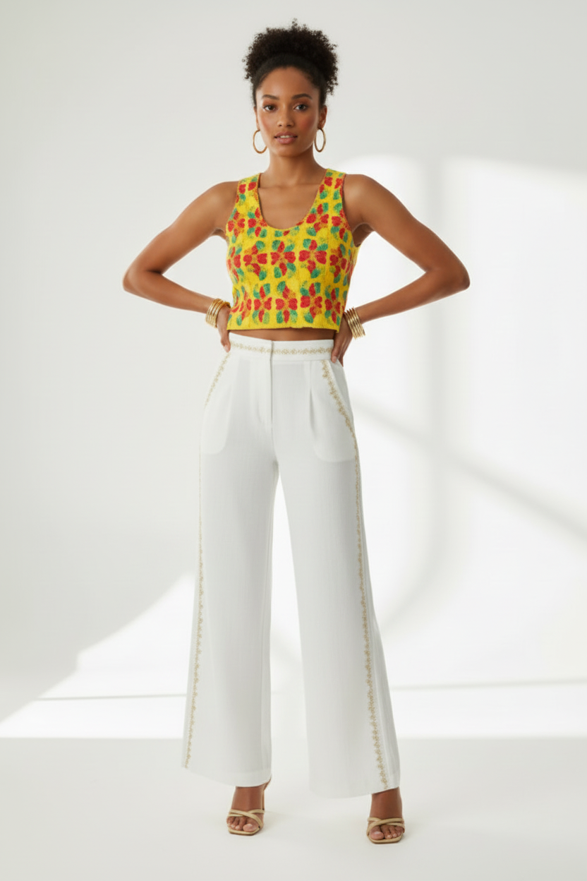 Summer Elegance: Floral Crop Top