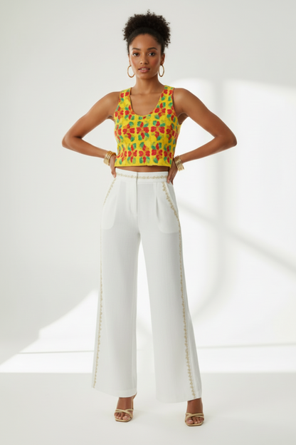 Summer Elegance: Floral Crop Top