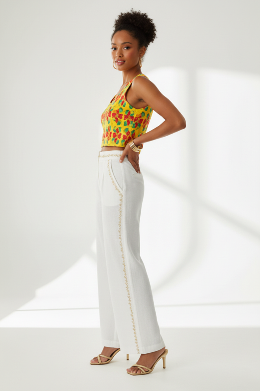 Summer Elegance: Floral Crop Top