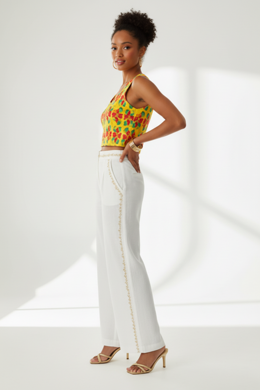 Summer Elegance: Floral Crop Top