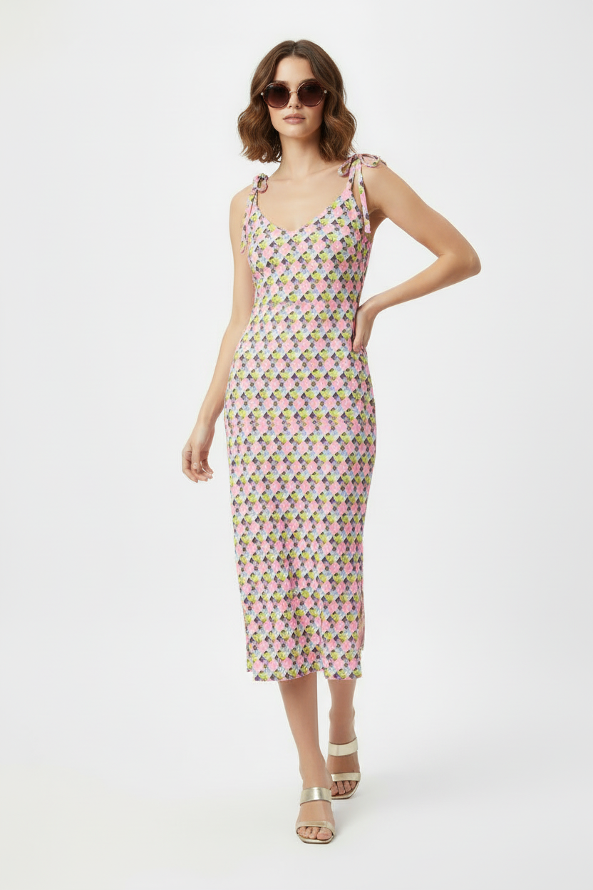 Tie-strap midi dress