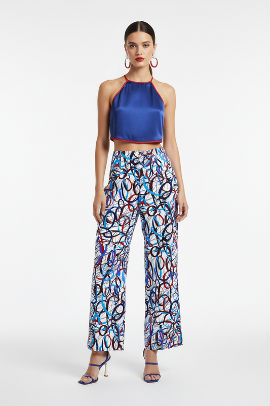 All-over print unisex wide-leg pants