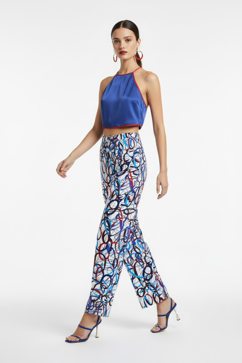 All-over print unisex wide-leg pants