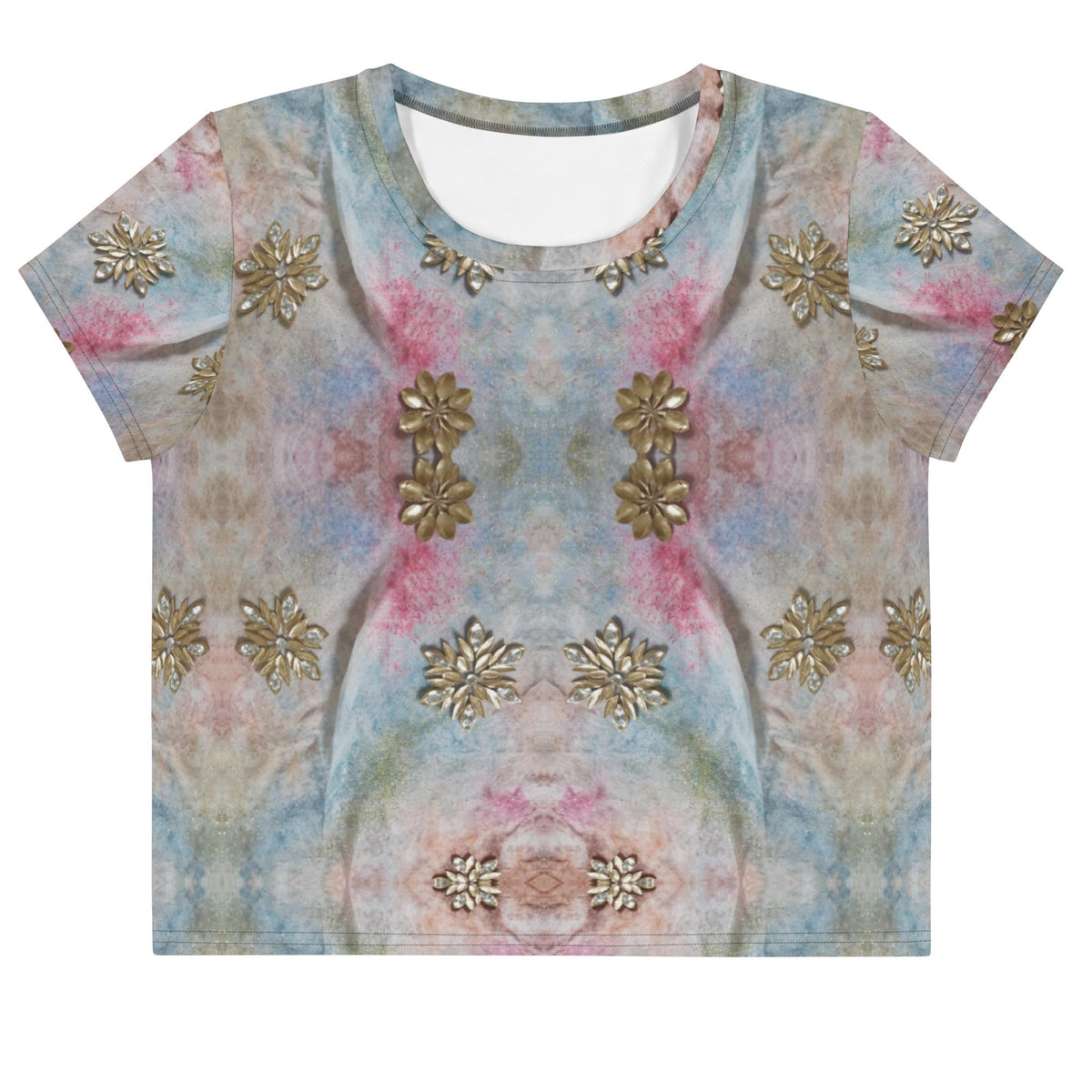Elegant Floral Print Top - Lightweight Tee for Stylish Summer Looks Tops.