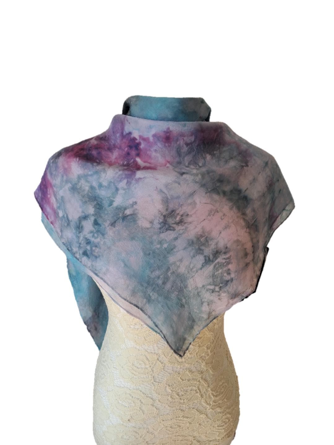 Watercolor Silk Scarf: Elegant Square Accessory- for holidays
