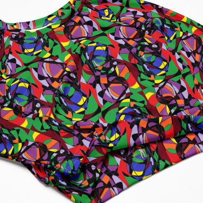 Boldly Abstract: Recycled Long-Sleeve Crop Top