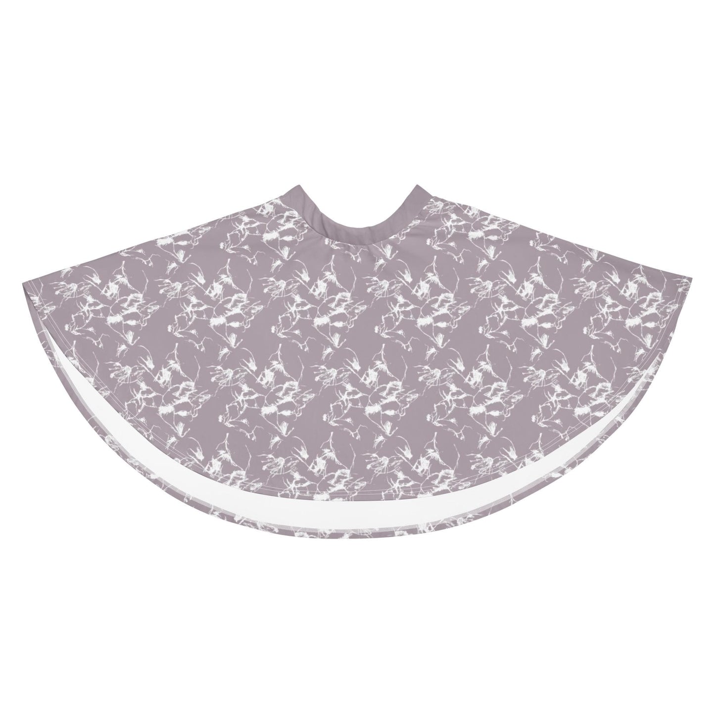 Lavender Floral A-Line Midi Skirt – Soft Flowing Summer Skirt