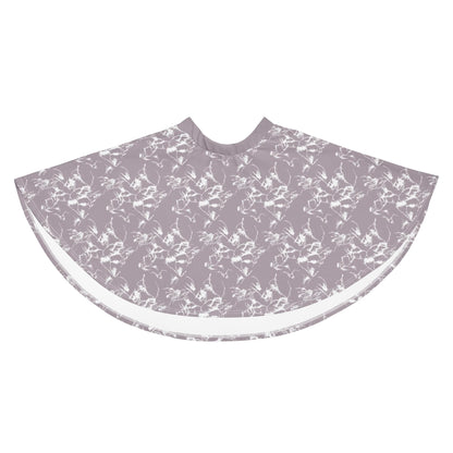 Lavender Floral A-Line Midi Skirt – Soft Flowing Summer Skirt