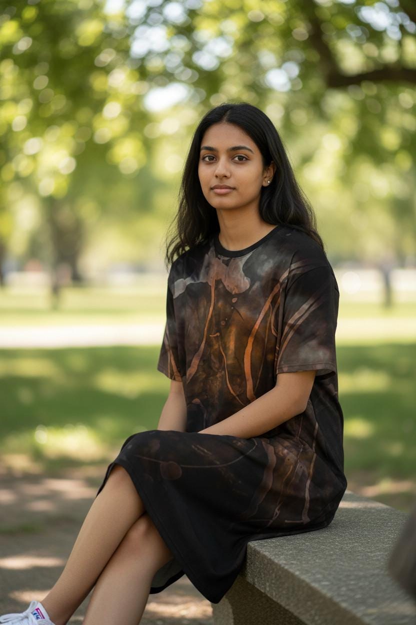 Galaxy Shirt Dress: Bronze & Black Loungewear