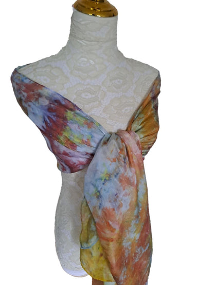 Extra Large Ice Dyed Scarf: Luxury Handmade Accessory