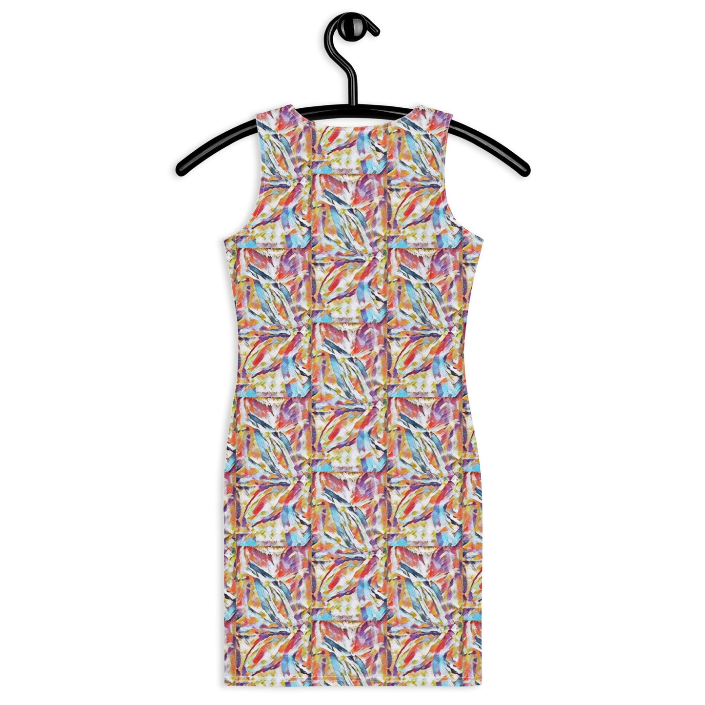 Abstract Bodycon Dress: Multi-Colored Summer Celebration Gown
