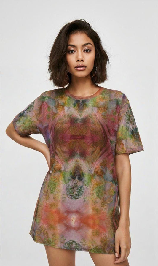 Oversized Polyester Spandex T-Shirt Dress