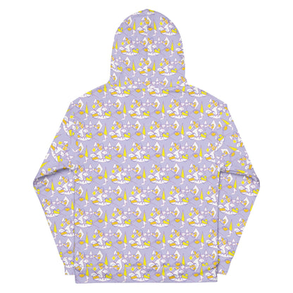Lavender Cotton Abstract Hoodie