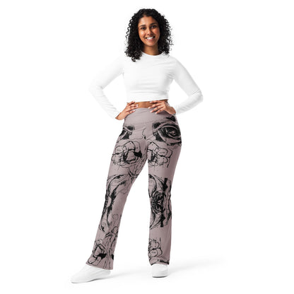 Floral Flare Leggings: High Waist Lounge Wear