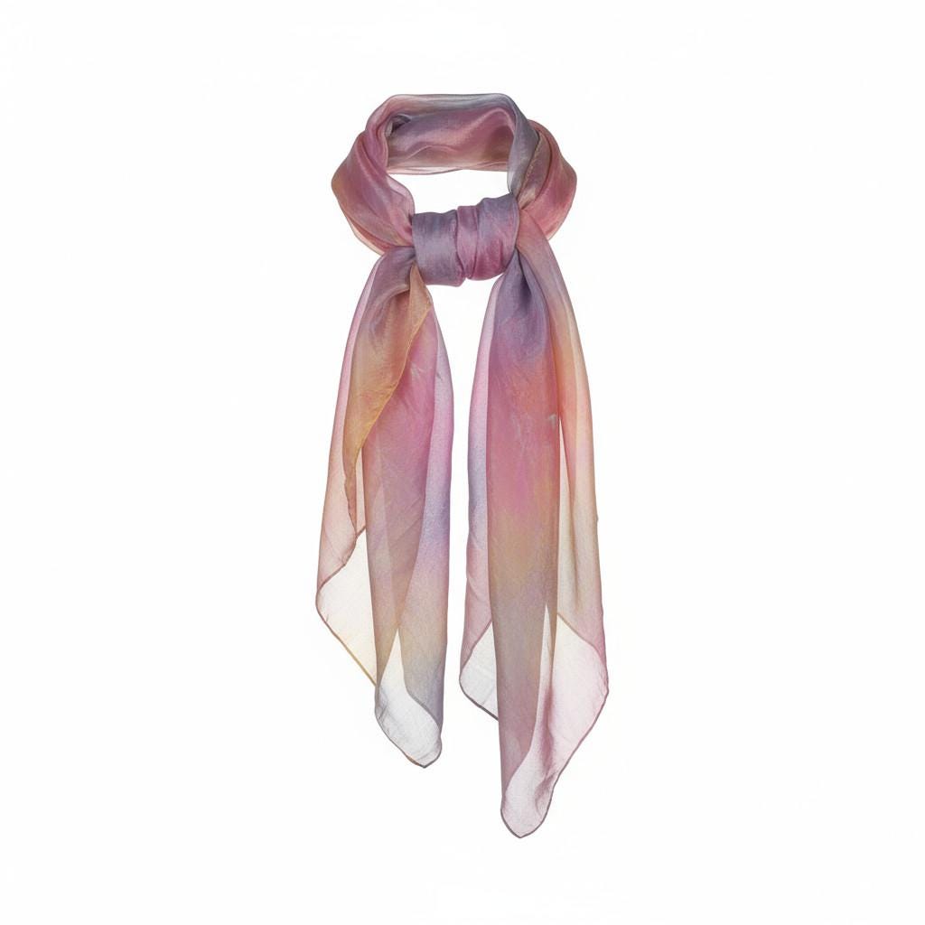 Handmade Pastel Pink Scarf, Elegant Bubble Gum Colour