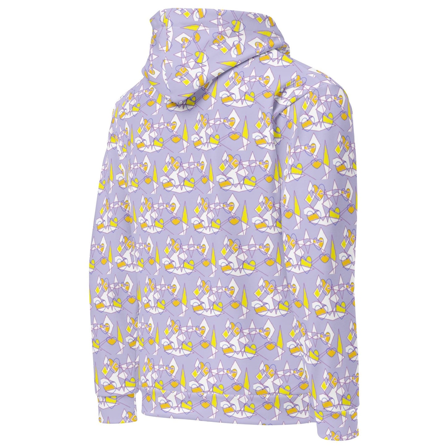 Lavender Cotton Abstract Hoodie