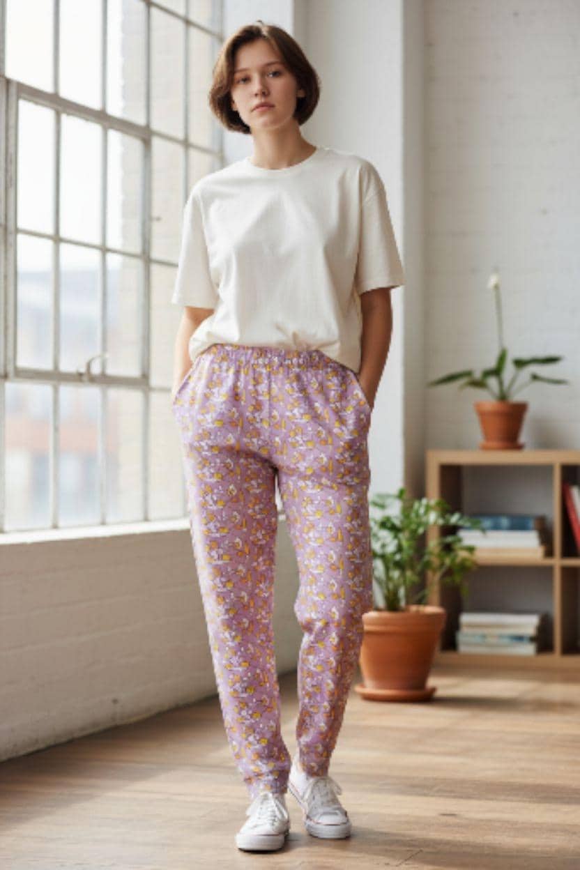 Pale Pink Joggers - Recycled Polyester Blend Loungewear