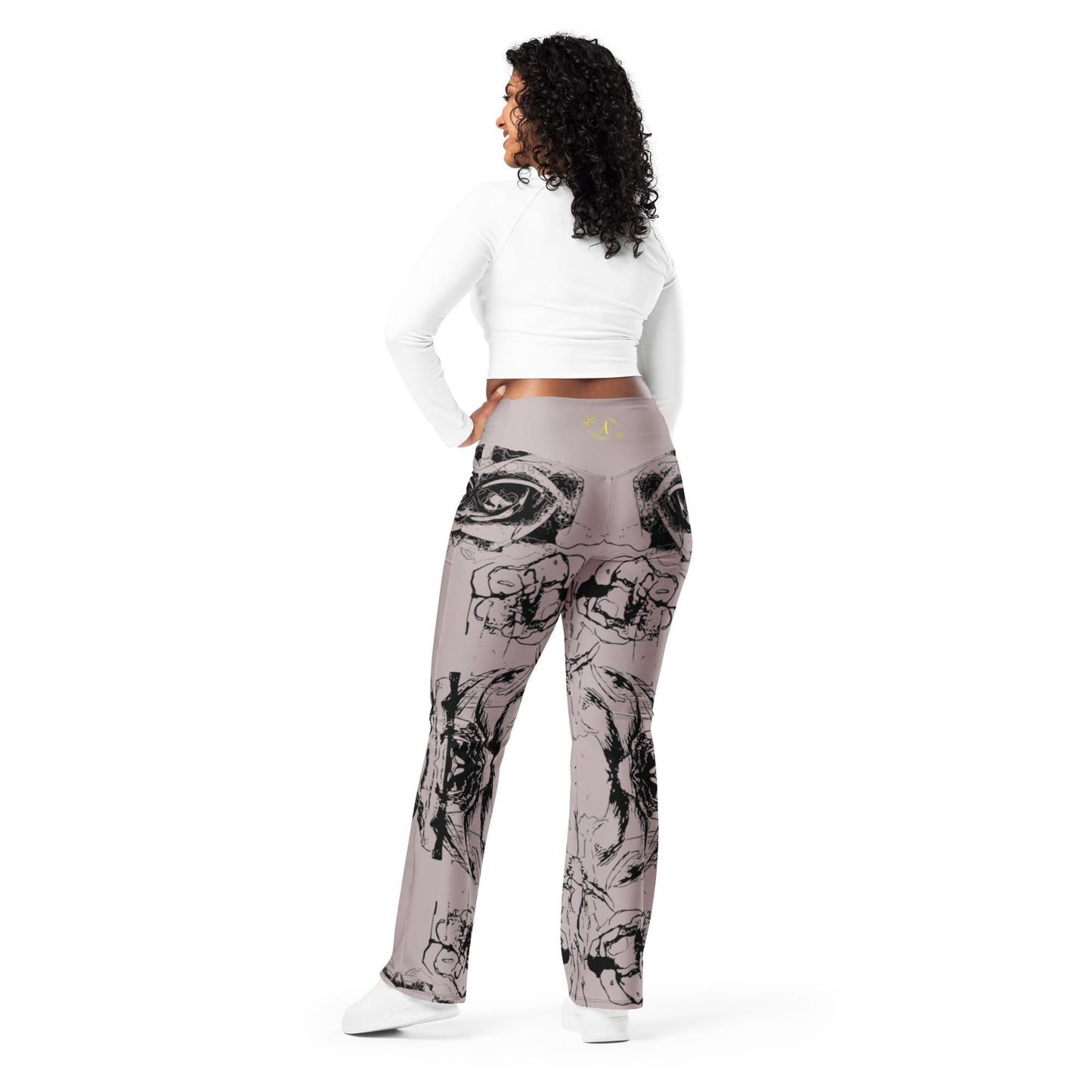 Floral Flare Leggings: High Waist Lounge Wear