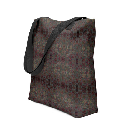 Vintage Abstract Pattern Tote Bag: Spacious Unisex Polyester Handbag