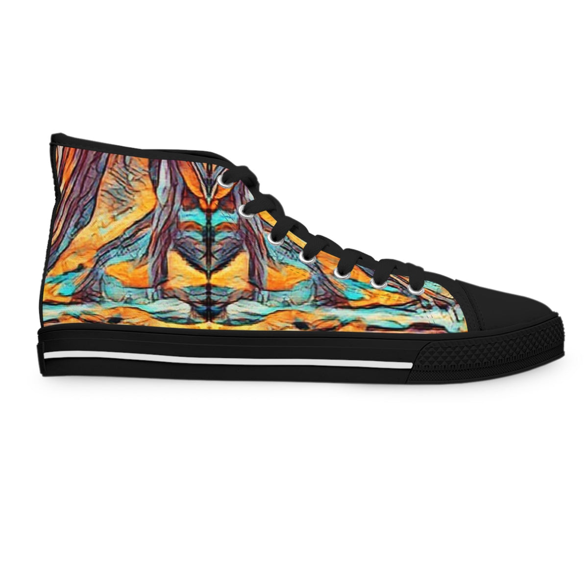 Women's High Top Sneakers: Bohemian Artistic Colorful Shoes
