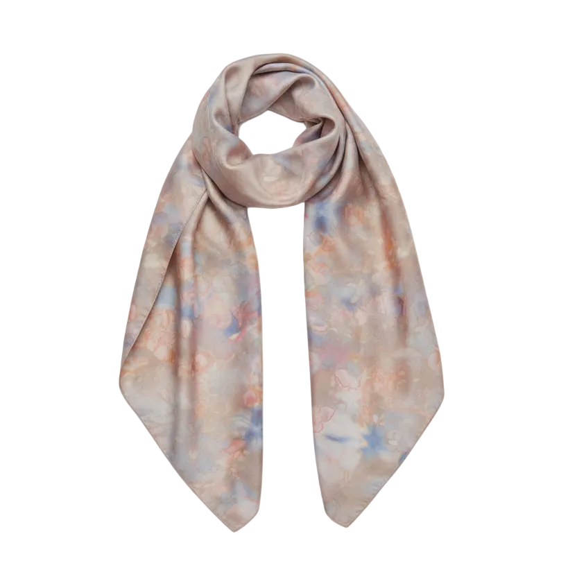 Pastel Watercolour Silk-Feel Scarf