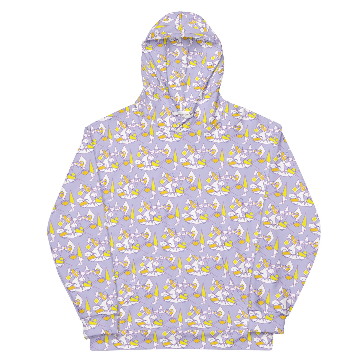 Lavender Cotton Abstract Hoodie