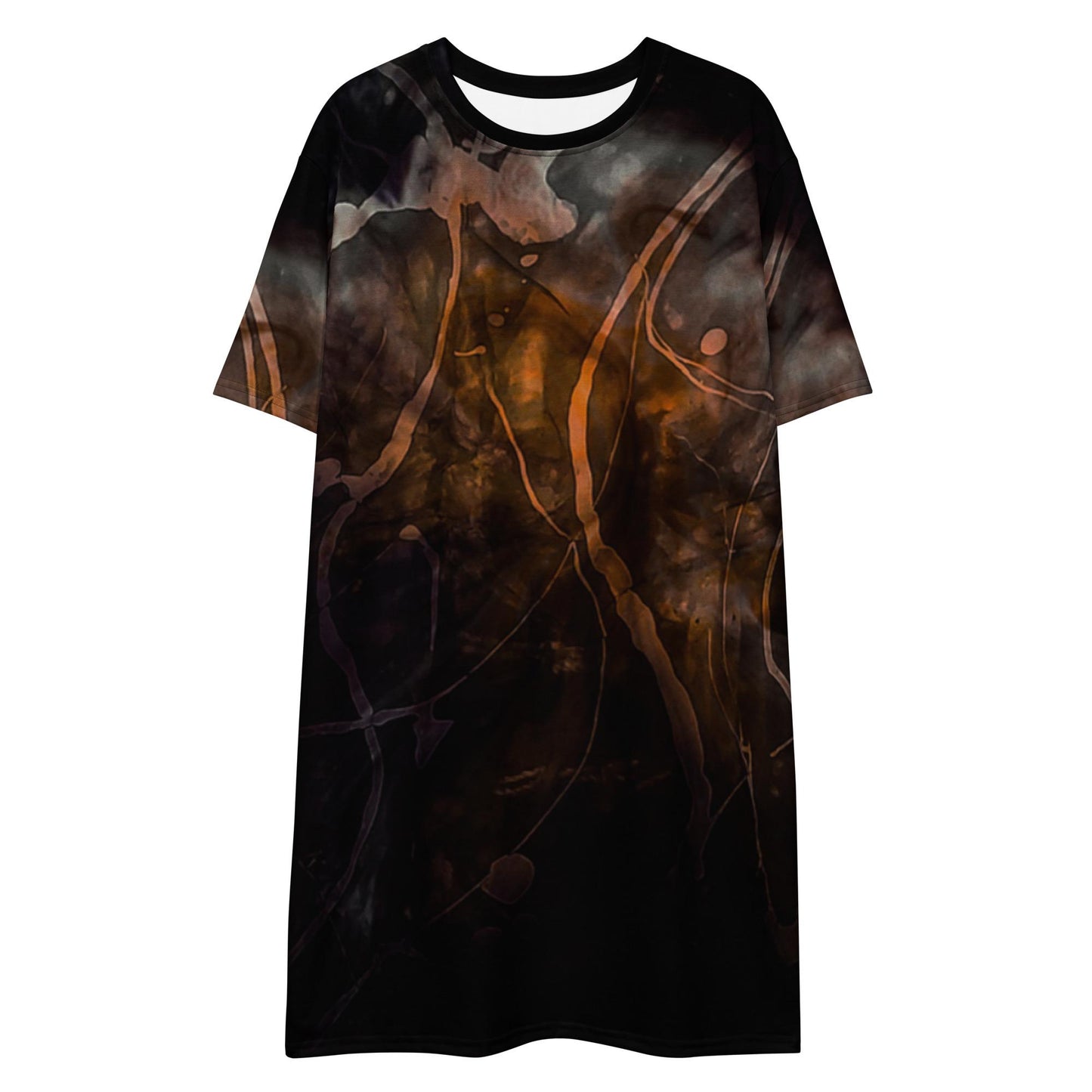 Galaxy Shirt Dress: Bronze & Black Loungewear