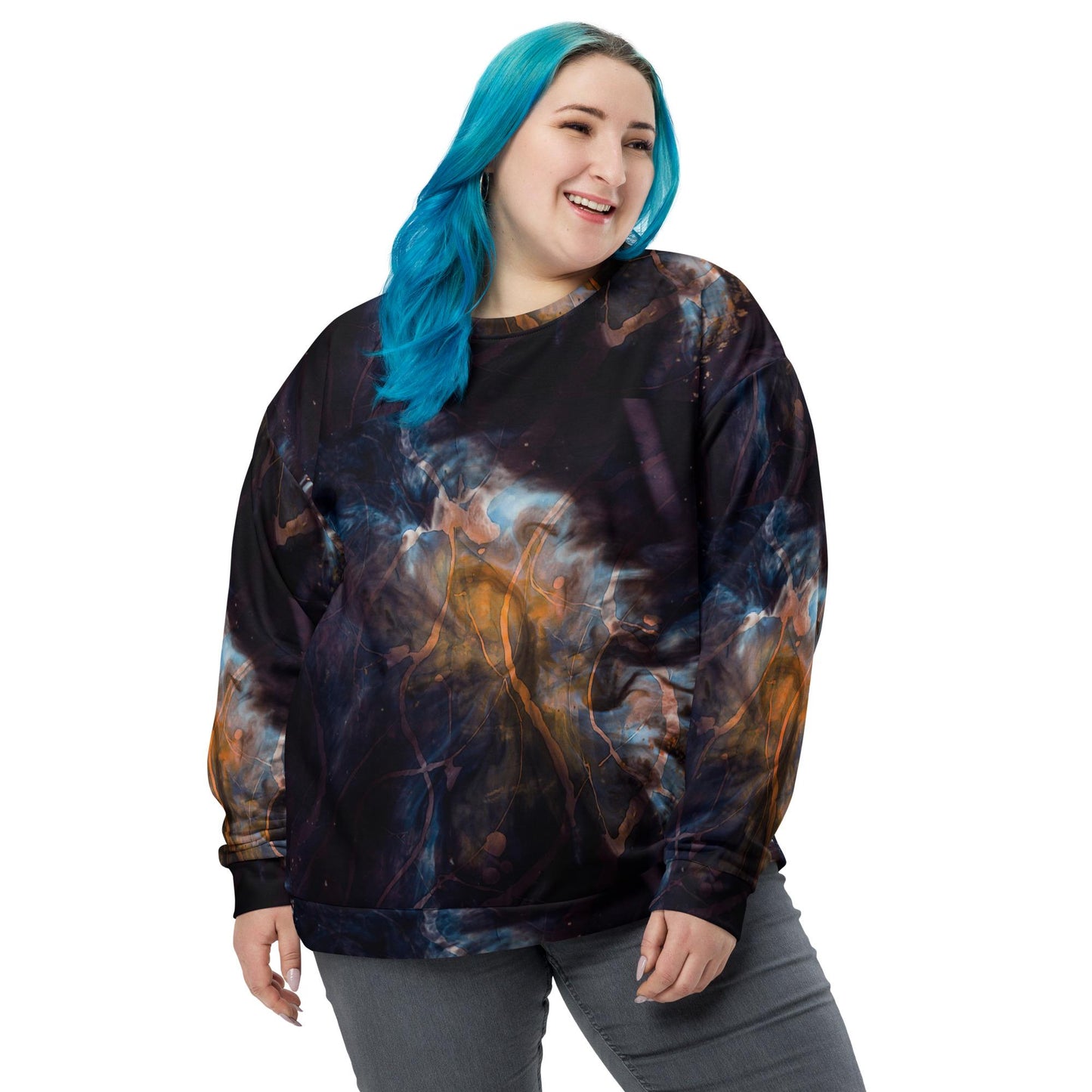 Black Galaxy Sweatshirt: Unisex Gothic Style Jumper