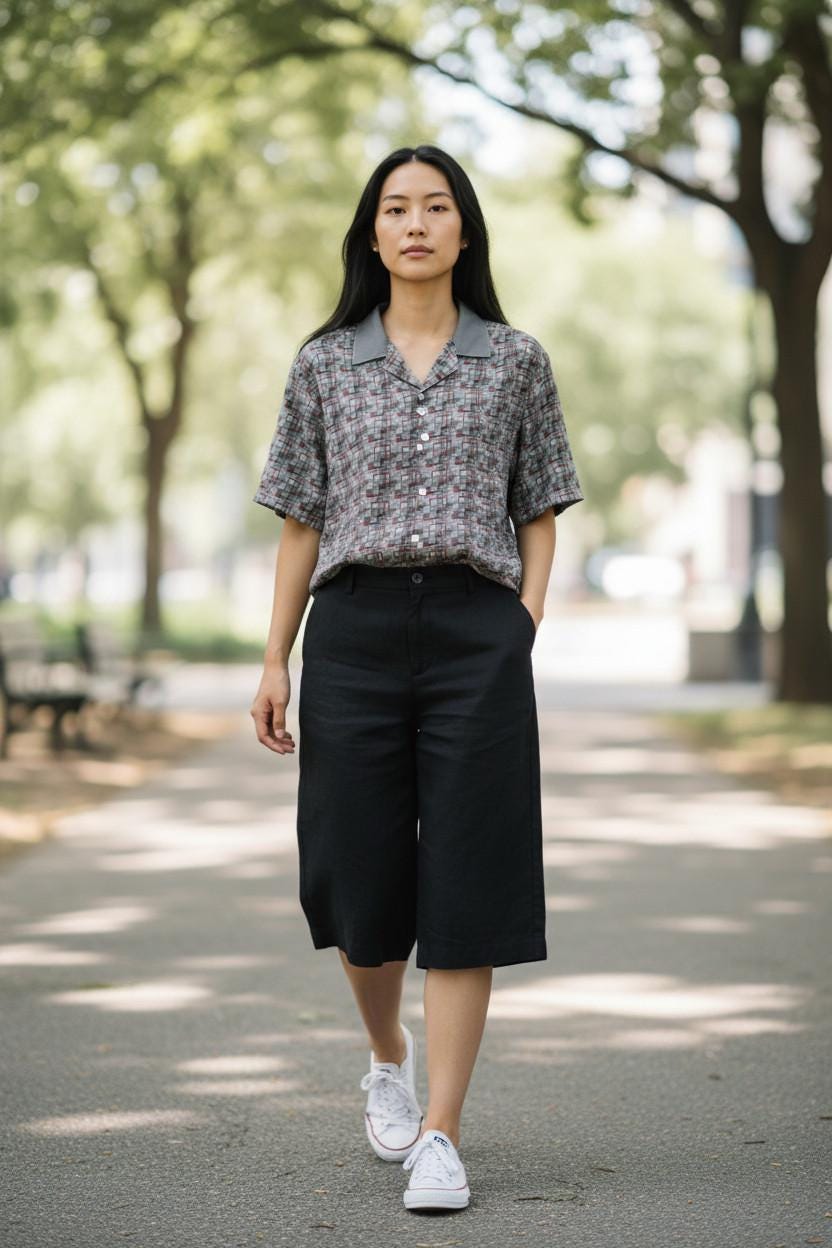 Vintage Patterned Button-Up Shirt – Bold & Breezy Summer Holiday Style