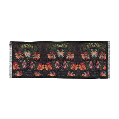 Floral Lightweight Scarf: Sheer Boho Style - 27x71"