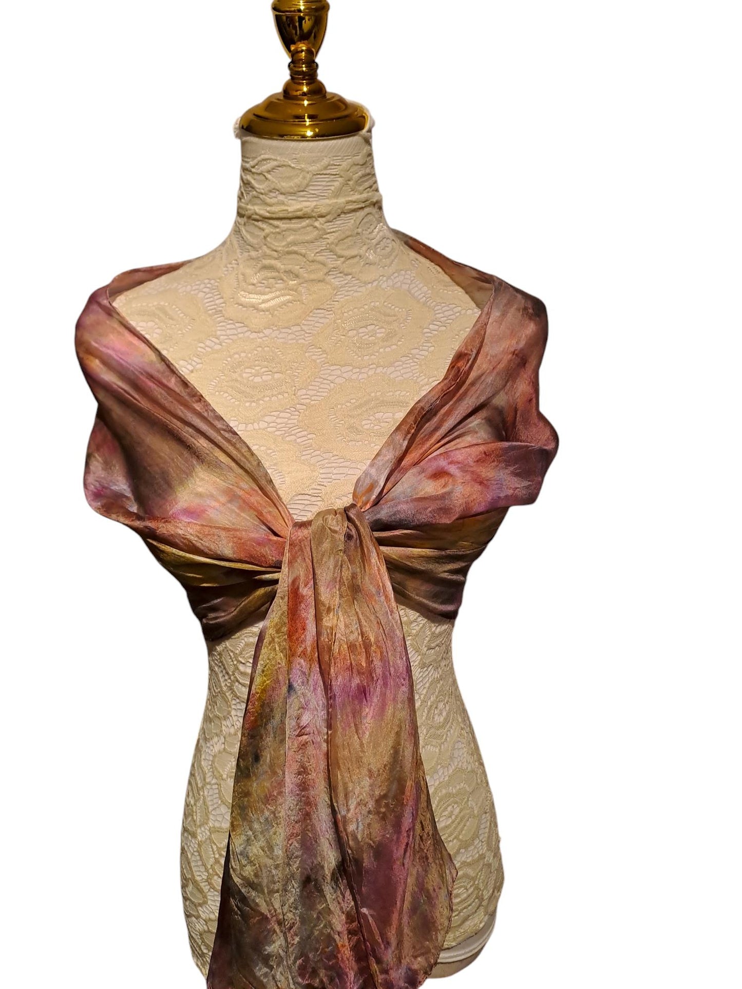 Hand-Dyed Silk Scarf: Lightweight Elegant Accessory