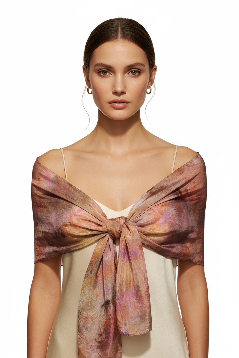 Hand-Dyed Silk Scarf: Lightweight Elegant Accessory