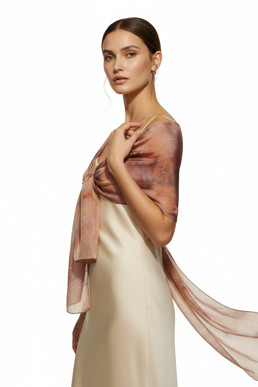 Hand-Dyed Silk Scarf: Lightweight Elegant Accessory