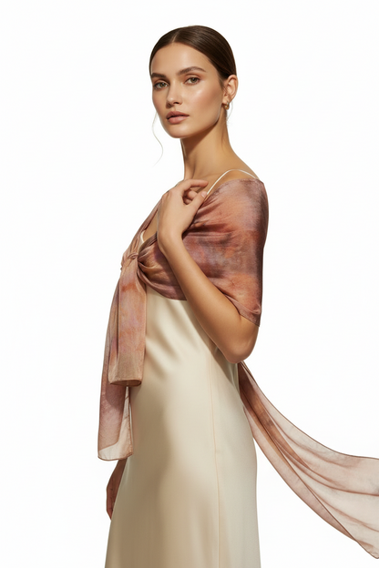 Hand-Dyed Silk Scarf: Lightweight Elegant Accessory