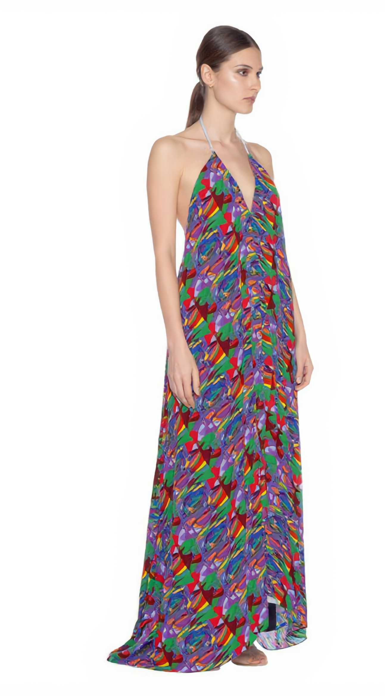 Kaleidoscope Halter Maxi Dress