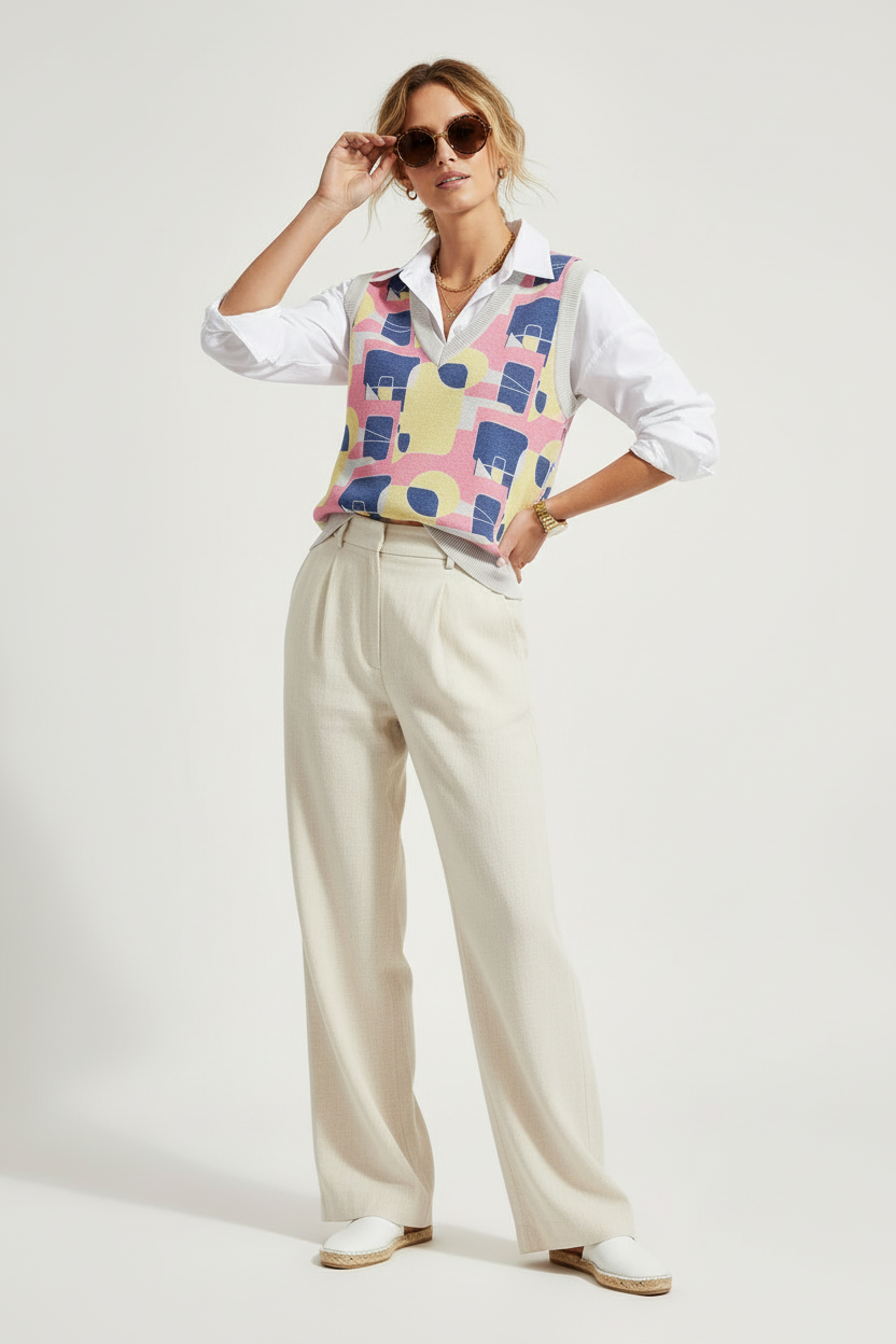 Knit V-neck vest