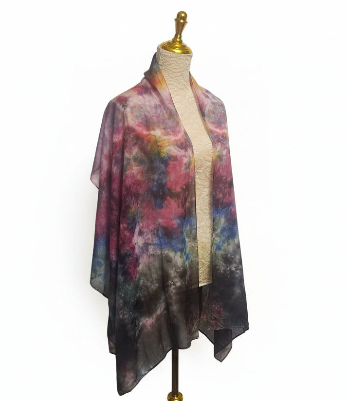 Silk Scarves- Multi-Coloured Rainbow Scarf